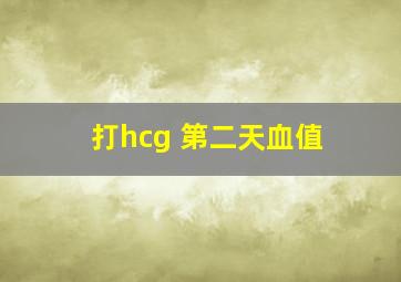 打hcg 第二天血值